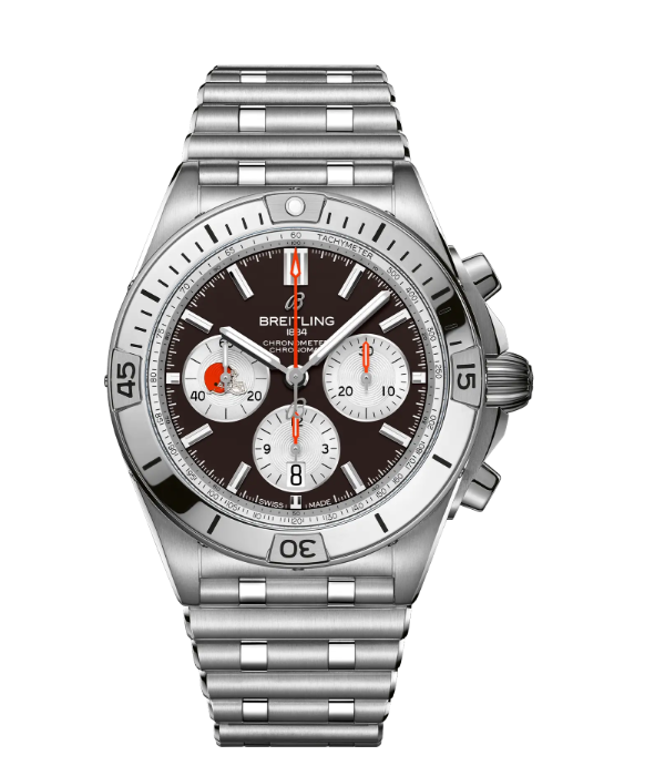 Review Breitling CHRONOMAT B01 42 NFL CLEVELAND BROWNS EDITION Replica watch AB01342B1B6A1